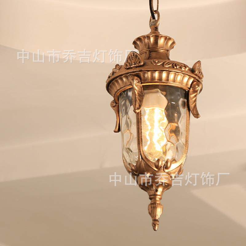 European-Style Outdoor Waterproof Garden Corridor Villa Pavilion Balcony American-Style Outdoor Creative Simple Courtyard Corridor Chandelier