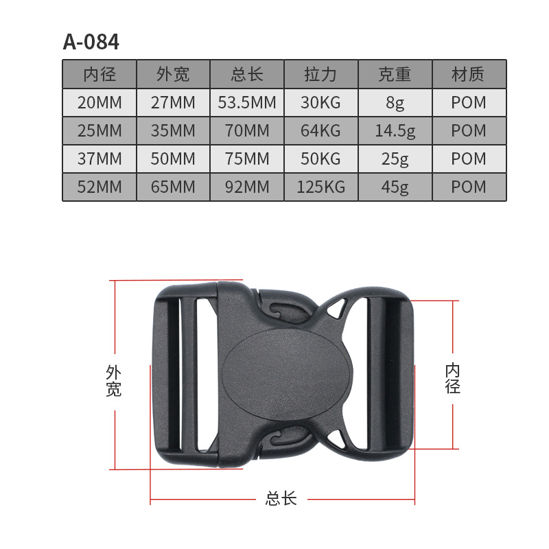Bolso del alpinismo al aire libre hebilla táctica chaleco de seguridad hebilla de doble tirón bolsa de plástico hebilla táctica cintura sello hebilla