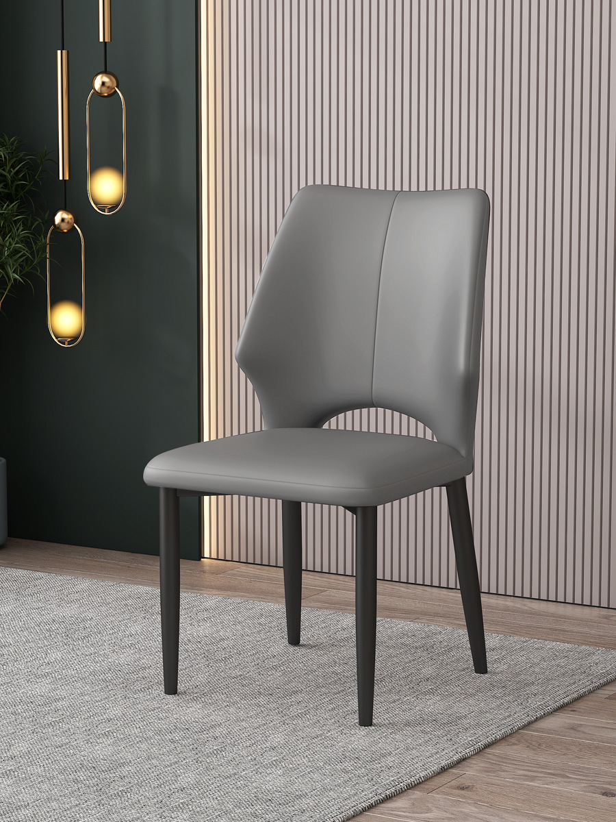 Silla de comedor simple de lujo ligera silla de sala de estar de alta calidad doméstica silla de recepción de oficina taburetes especiales silla de comedor de paquete blanda nórdica