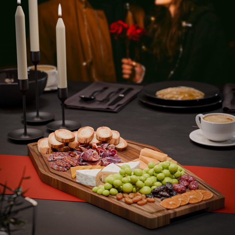 Wooden Halloween Gothic Chopping Board Fruit Tray Kitchen Simple Deli Board Cheese Board Fruit Platter Wooden Plate