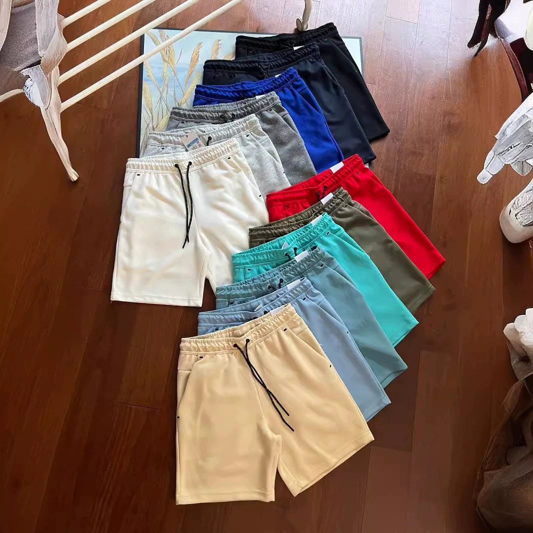 2024Dirll стиль TECHFLEECE новый стиль мужской вязаный боковой клей спортивные повседневные шорты