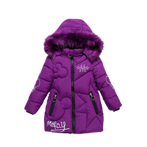 Cross-border foreign trade children's winter clothing girls' cotton coat  winter new style children's thickened cotton clothing girls' warm outerwear