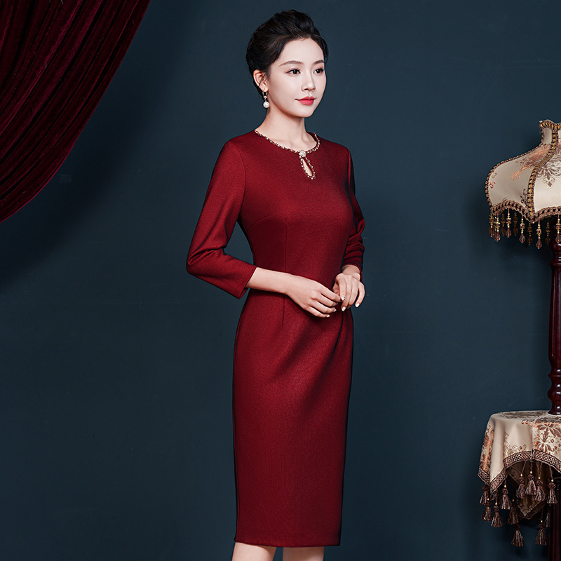 高端喜婆婆婚宴装平时可穿丈母娘结婚妈妈婚宴礼服高贵旗袍|undefined