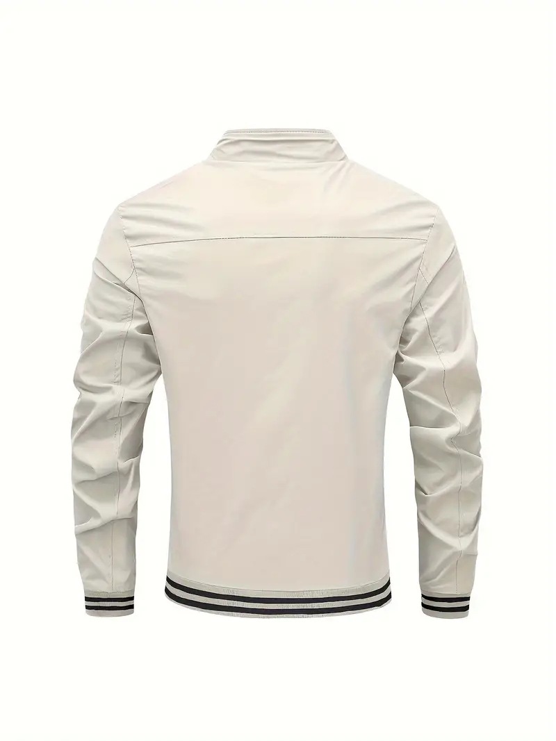Spring and Autumn new business casual stand collar men's windproof youth jacket men_voghion.com