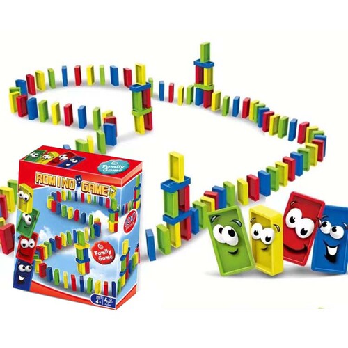 Cross-border domino set DIY building blocks multi-player interactive tabletop game children's toys