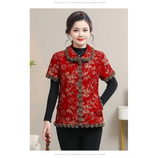 厂家批发妈妈装碎花加绒加厚保暖棉衣棉服外套洋气中老年人棉袄女|undefined