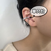 Long ear clips, earrings with tassels with pigtail, no pierced ears, simple and elegant design, European style