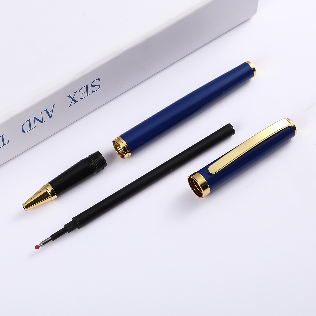 Pluma de firma de metal letras LOGO bolígrafo fábrica al por mayor en stock pluma de metal negocio pluma de firma de regalo de alta gama