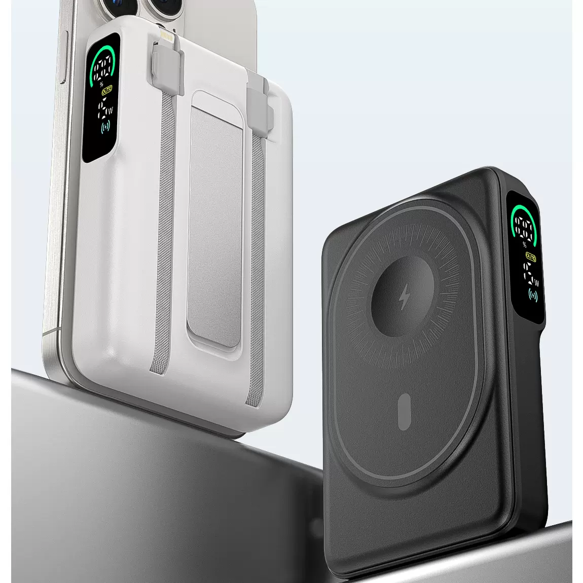 磁吸支架22.5W超级快充电宝自带线10000毫安大容量迷你移动电源