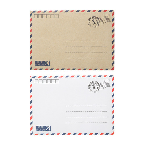 Korean cute retro aviation style letter paper, long Western-style postcard envelope, can be mailed 8 pieces