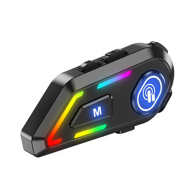 Bluetooth Headset Factory Wholesale Helmet Bluetooth Headset Motorcycle Intercom Waterproof Noise Reduction Cycling Headset Private Model