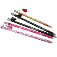 厂家定制特殊木质工艺大铅笔 木质铅笔带卷笔刀和橡皮擦 礼品笔