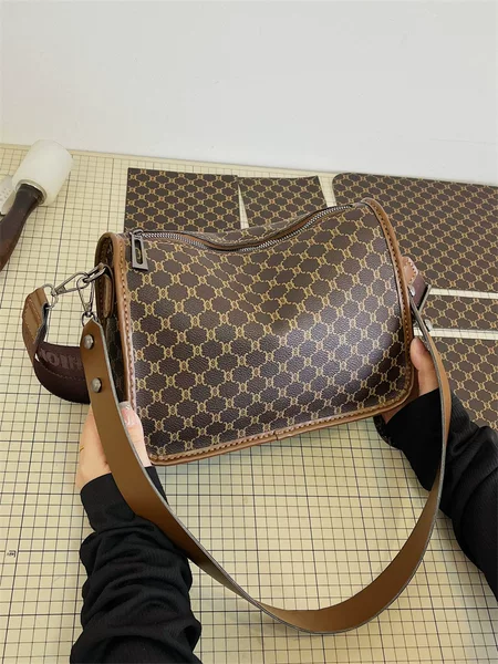 Solid Color Couple Homemade Handmade DIY Material Bag Woven Bag Advanced Texture Single-shoulder Crossbody Bag Hand-made Gift