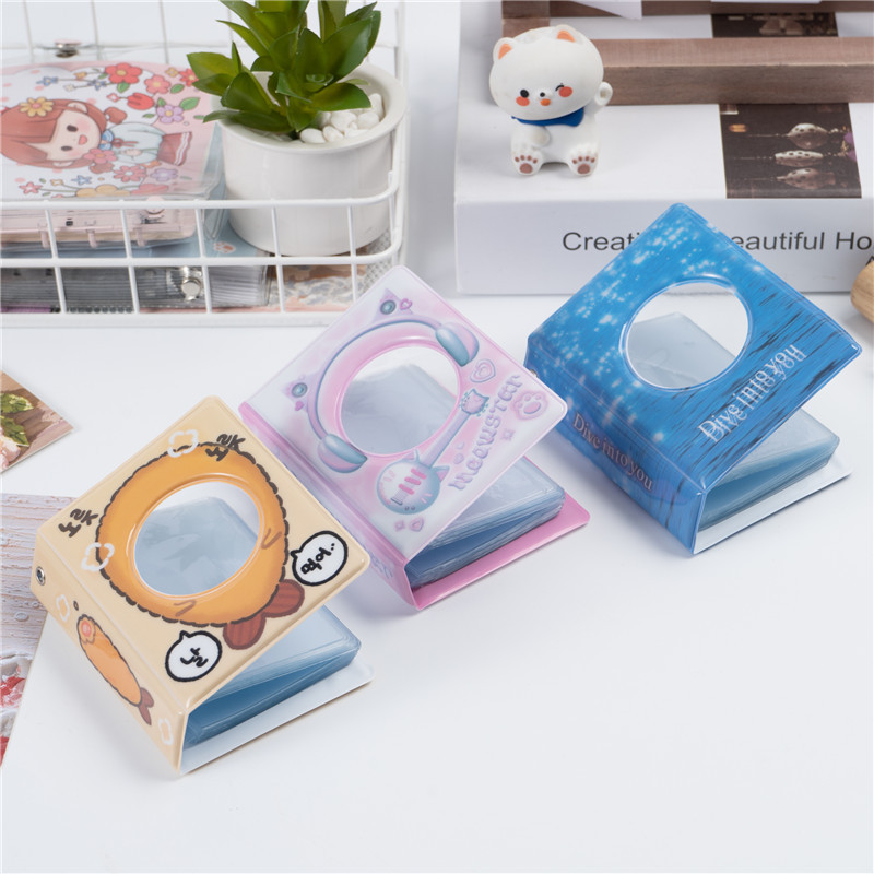 PVC Material 3-inch Photo Album  Mini Storage Book Mini Mini Card Favorites Insert Postcard Commemorative