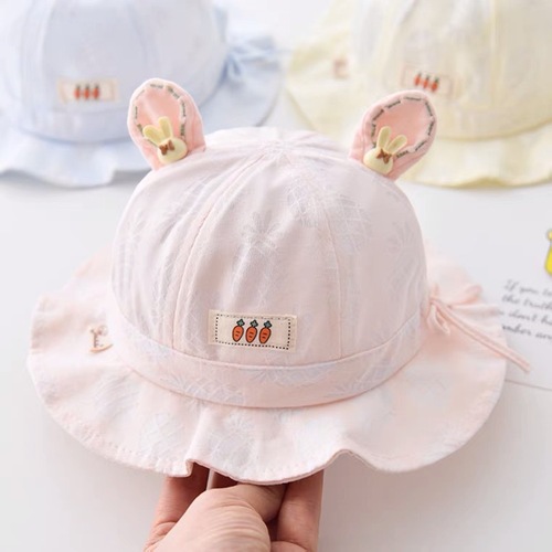Baby hats  spring and autumn thin sunshade infant fisherman hat spring and summer children's cute male and female baby basin hat
