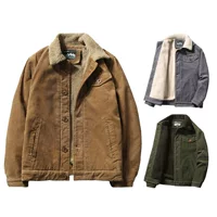 Keep warm corduroy down jacket for leisure, factory direct supply