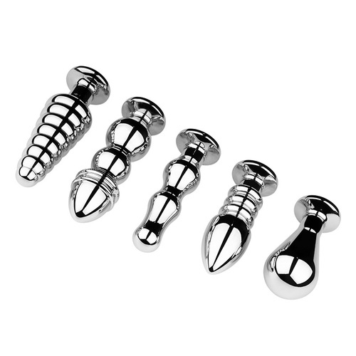 Adult rechargeable vibrating anal plug aluminum alloy massager anal expansion prostate male and female masturbation device sex toy