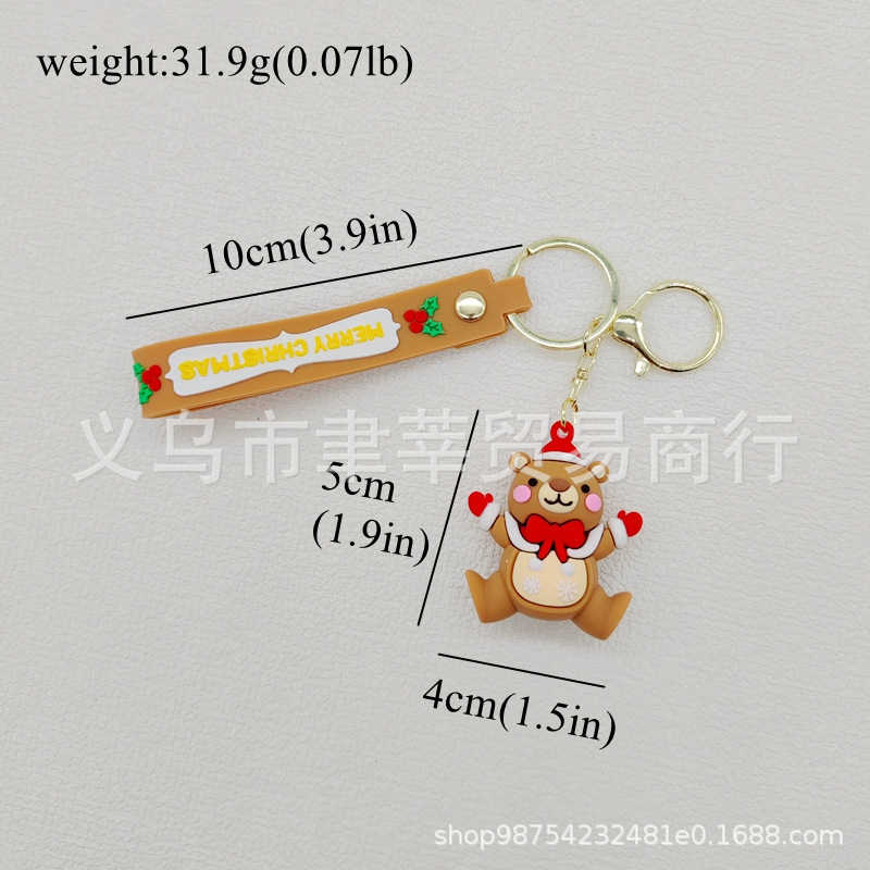Nueva SERIE DE Navidad llavero colgante muñeco de nieve muñeca Santa Claus árbol de Navidad llavero accesorios al por mayor