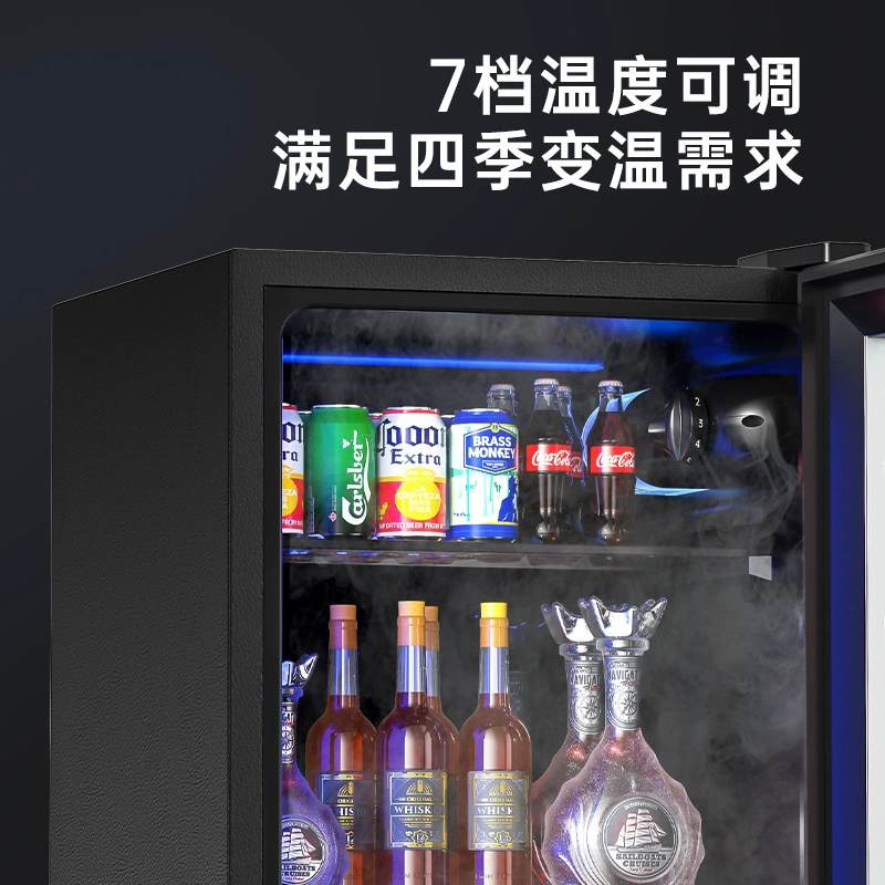 Бесплатная доставка на Vili Bing Bar Home Small Office Refrigerator Transparent Refrigerator Drink Tea Red Wine Fresh Wine Cabinet