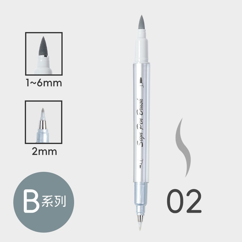 Xiupu Fule Caler Pluma de escala de grises Boceto de boceto en minúsculas de pelo suave Pluma Xiuli Firma Pluma de caligrafía