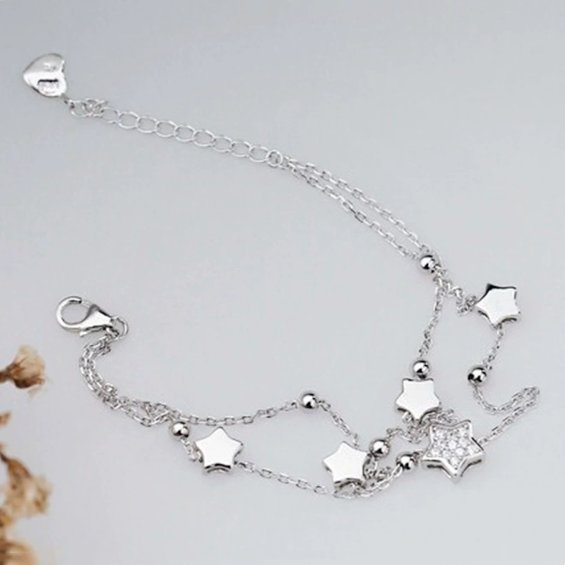 Серебряное модное браслет, корейский стиль