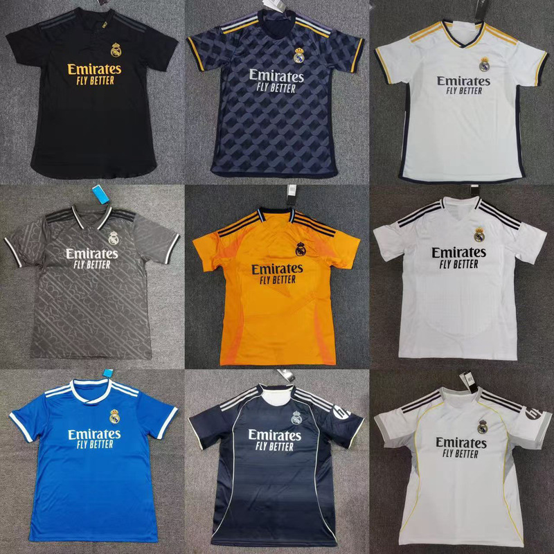 Real Madrid Jersey Real Madrid Jersey Fan Version Player Version Adult Short-Sleeved T-Shirt Football Uniform