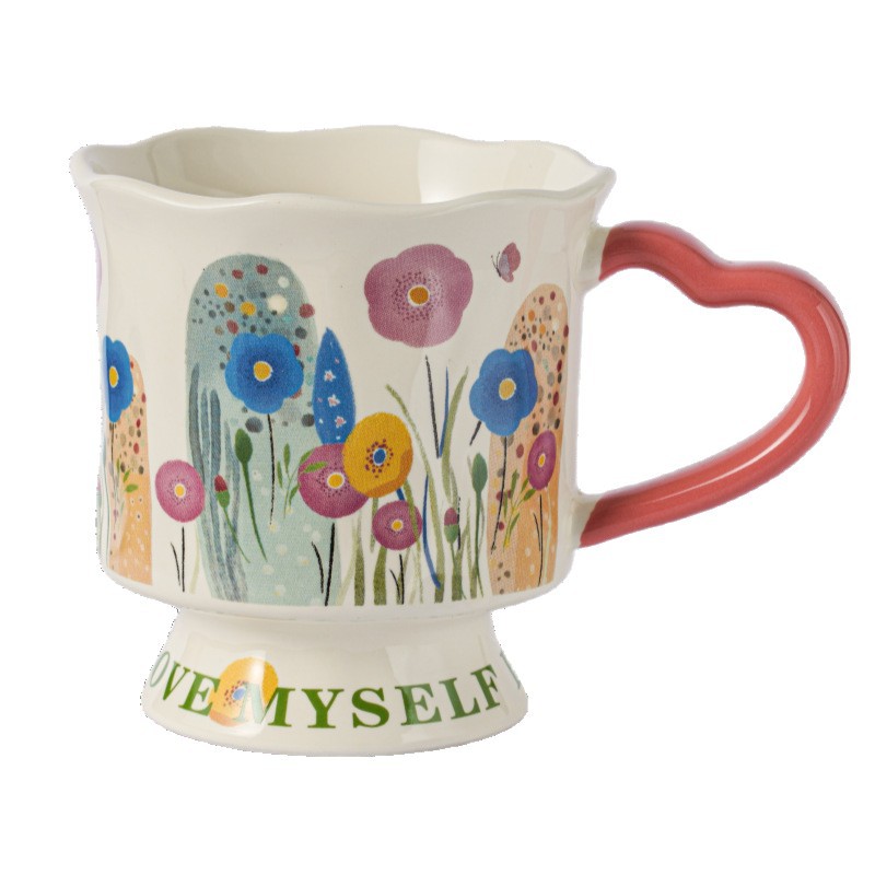 Tazas de alta sensación de diseño original pintadas a mano tazas de marca tazas de cerámica de alta sensación tazas de agua domésticas tazas de café de oficina