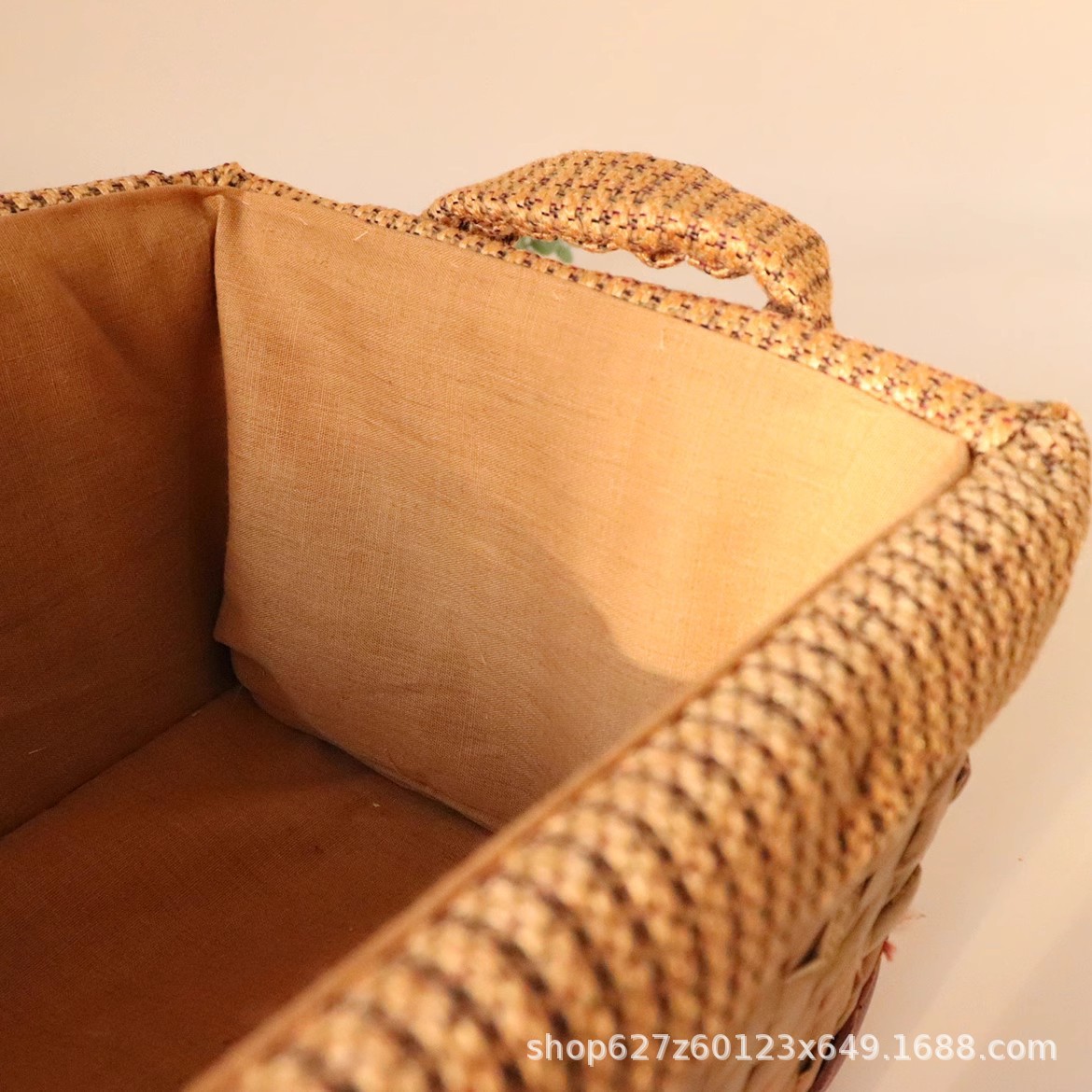 Cesta de almacenamiento personalizada Cesta de almacenamiento de mimbre Cesta de bocadillos de ropa interior de paja Cesta de almacenamiento de calcetines Cesta de llaves de escritorio de mimbre almacenamiento