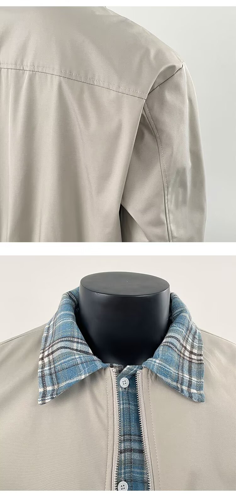 Men's Old Qian Style Colour Block Flight Jacket For Autumn_voghion.com