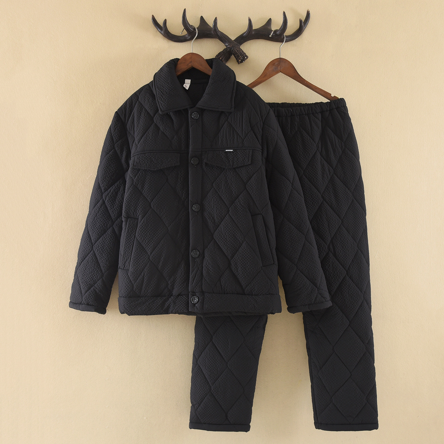 【防风防水】梭织夹棉睡衣男士冬季三层加厚保暖冬抗风抗寒家居服