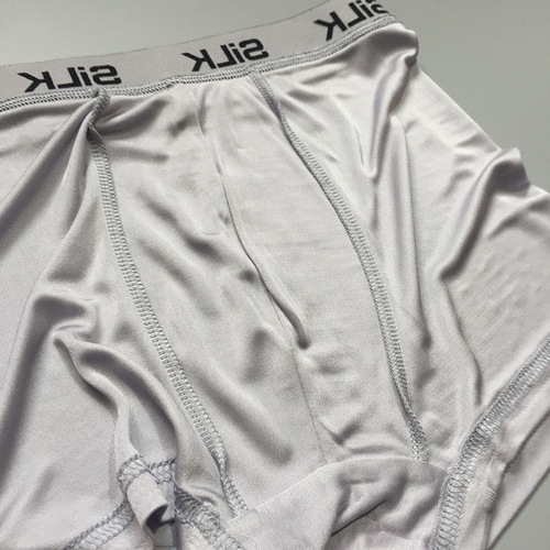 High-end mulberry silk men's silk underwear, mid-waist sports boxer briefs, comfortable, loose and breathable shorts for men