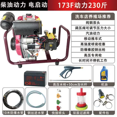 Powerful Tool for Washing Cars at — Car washing machine - standard-six-diesel-electric-direct-connection-10m-tubes-gun