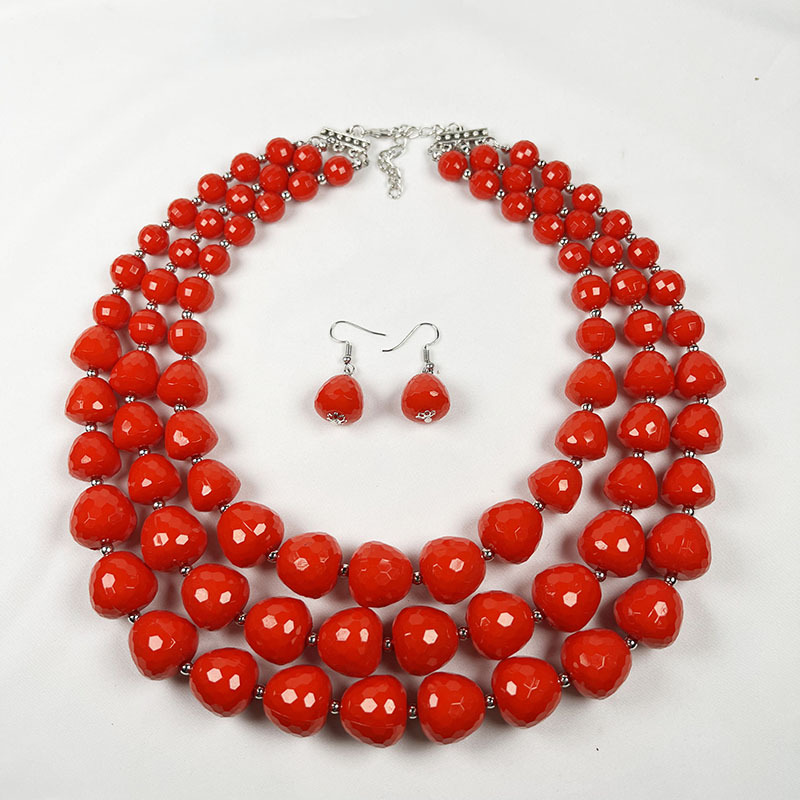 170g Weight Earrings, Necklace Classification 1 Set Quantity Holiday Occasion Acrylic Material Solid Color Pattern Unisex Gender Irregular Design Exaggerated Style Exaggerated Solid Color Arylic Irregular Unisex Earrings Necklace 26