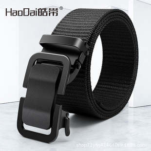 Men's belt automatic buckle punch-free casual all-match belt student military training jeans overalls belt men's
