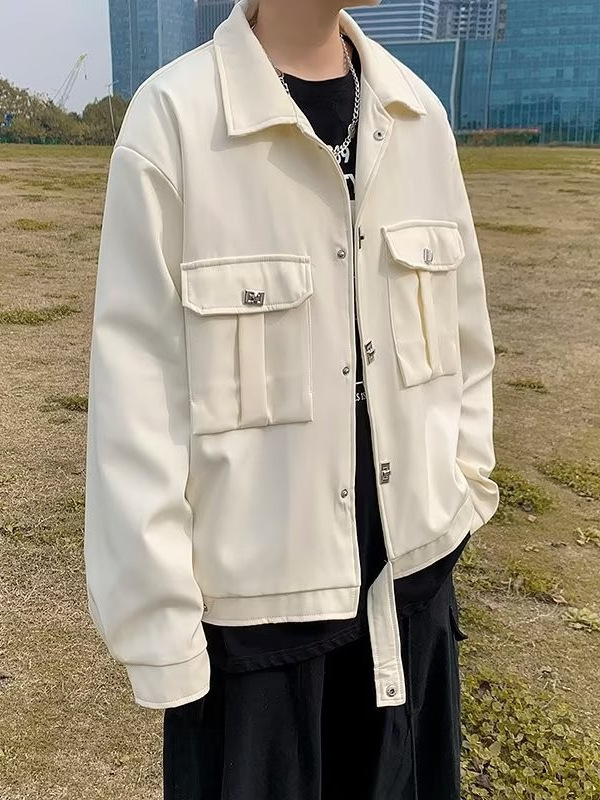 2024 Primavera y otoño Chaqueta guapa Hombre ins High Street Trendy Marca Hong Kong Estilo japonés Harajuku Chaqueta suelta de moda coreana