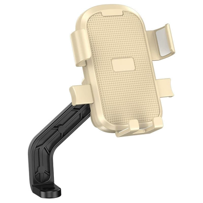Car phone holder: and bicycle navigation mount, shockproof - z2-yellow-rearview-mirror-model