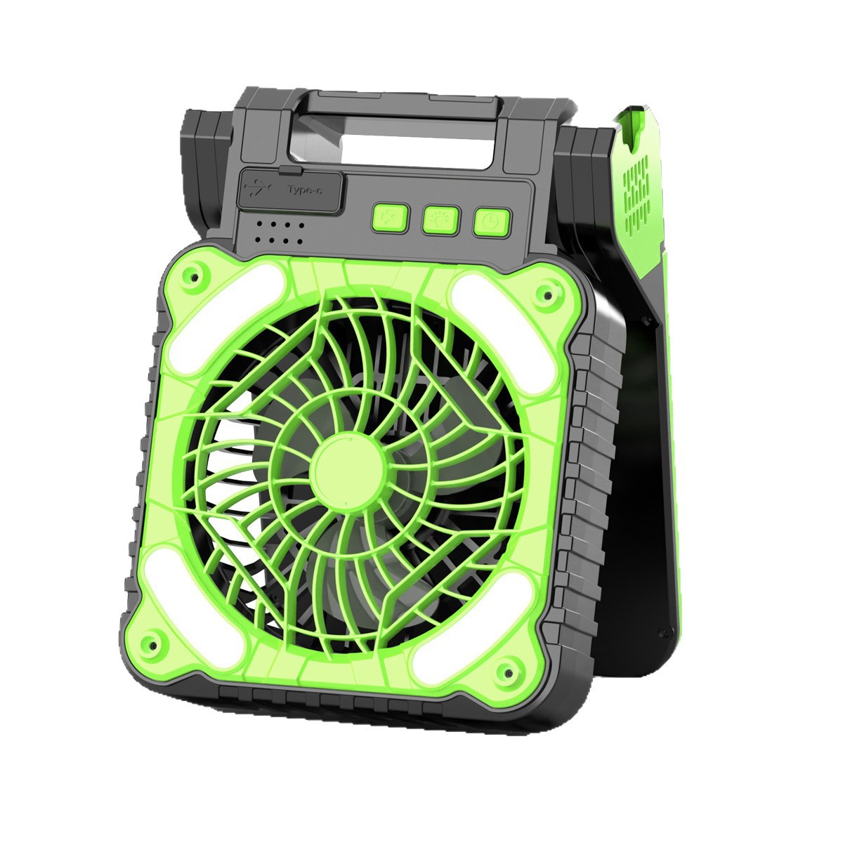 Lámpara Ventilador Solar Portátil para Camping con Iluminación y Fuente de Alimentación de Emergencia image 6