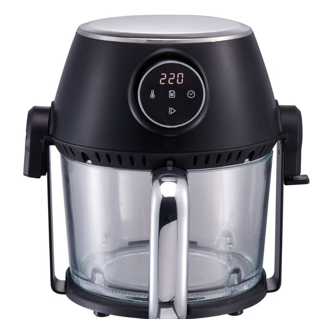 Nuevo modelo de freidora de aire Ninja de 1500W con pantalla, tazón de vidrio y función de horno microondas.