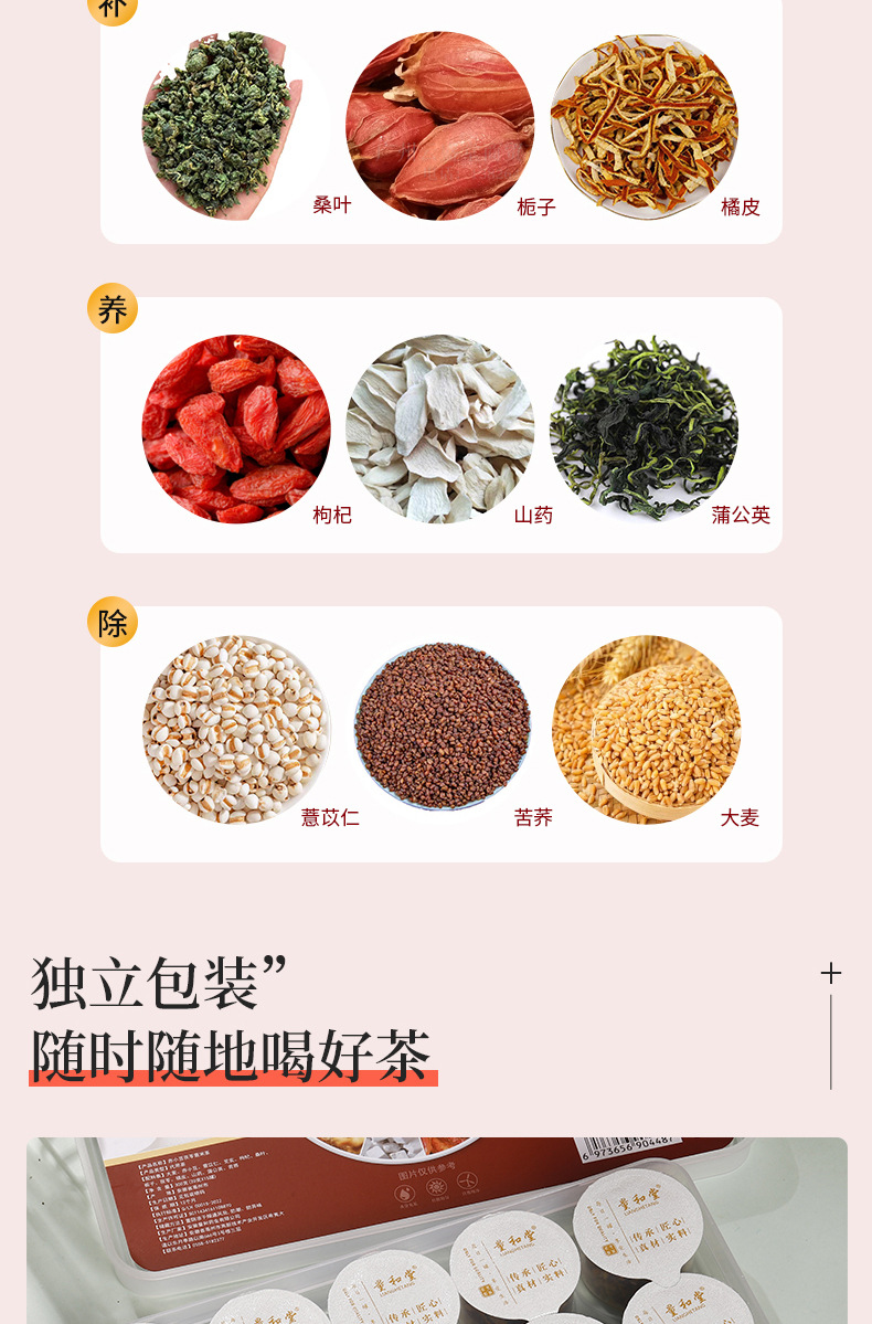 Red Bean Poria Coix Herbal Tea Chi Xiao Dou Fu Ling Yi Mi Cha 300g 15 Mini Cans Sugar Free Hot Brew Blend specifications