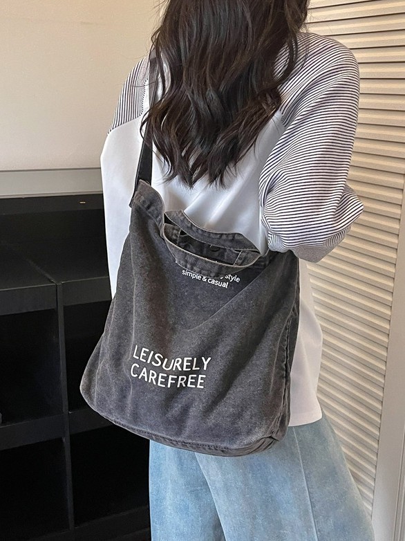 Nicho coreano jeans bolsos de mano para mujeres de gran capacidad de viaje diario versátil ocio de hombro mochila