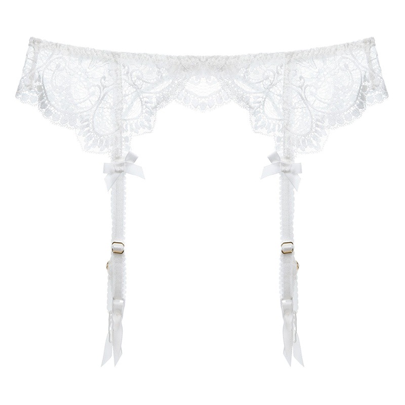 Liguero europeo y americano de encaje transfronterizo transparente transpirable de cuatro garras pierna-longitud sexy liga fabricante