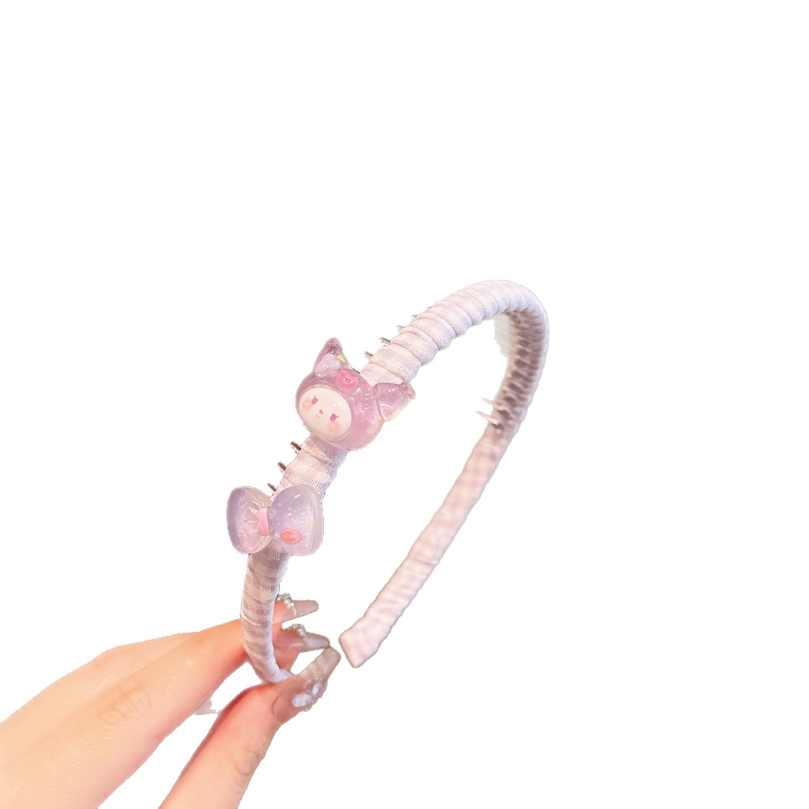 Pequeña niña frisa cabello de los niños bandeja de cabeza tela coreana antideslizante presión bandeja de cabello de niñas bandeja de cabello de cabeza