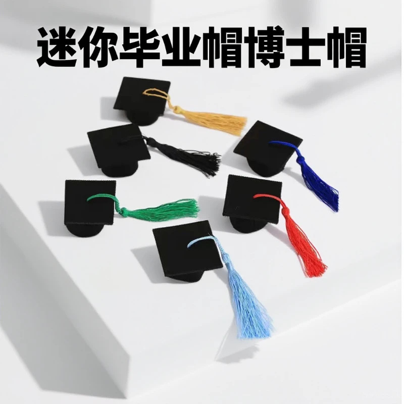 Graduation Season Mini Tassel Doctor's Hat Hairpin Graduation Decoration Bachelor's Hat Hair Hoop Kindergarten Graduation Dress Props