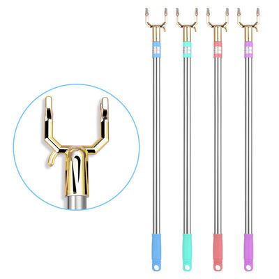 Clothes fork Strut household clothes Clothes drying pole Telescoping Pick the rod lengthen Clothes drying pole Fork Independent