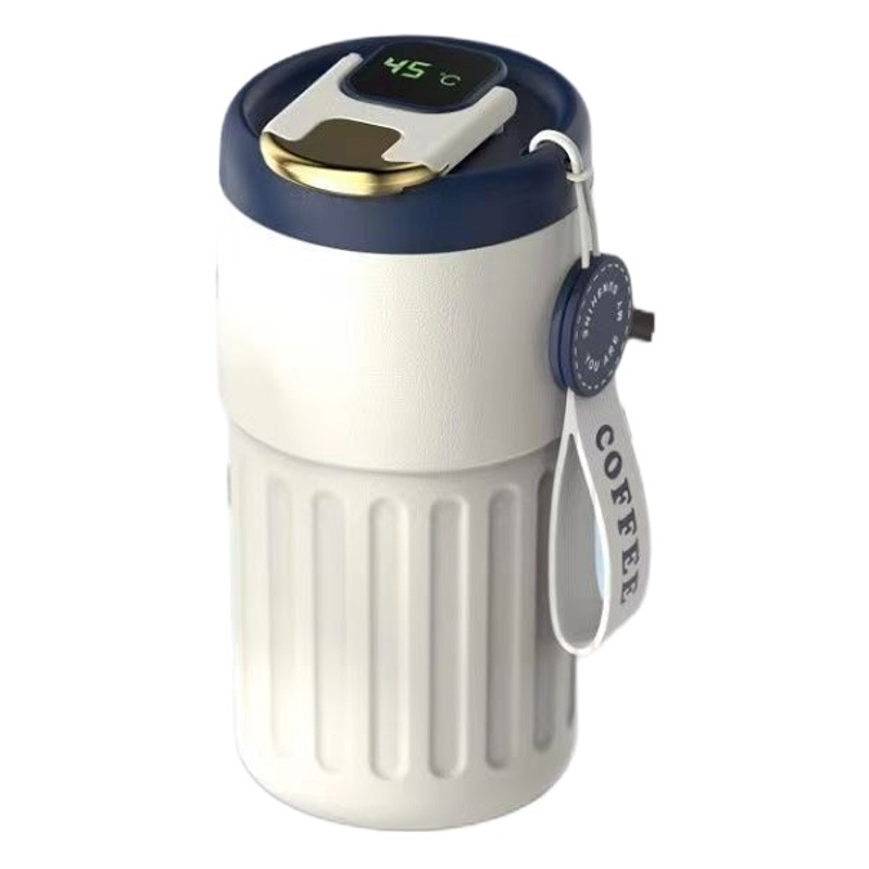 Taza de vacío de café con temperatura 316 Taza de coche de acero inoxidable Taza de agua inteligente de alto valor Taza de regalo corporativa Impresión