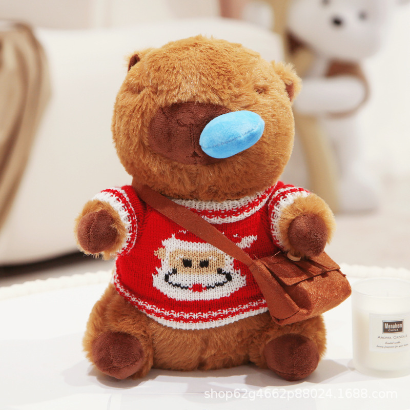 산타 클로스 스웨터 다크 브라운 가방