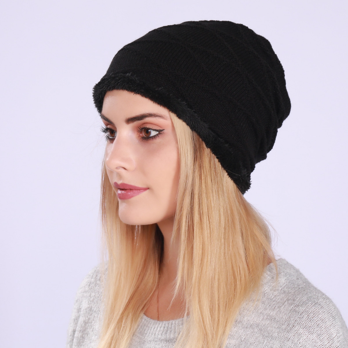 Knitted Beanie Hat For Men And Women Wool Warm Winter Hat_voghion.com