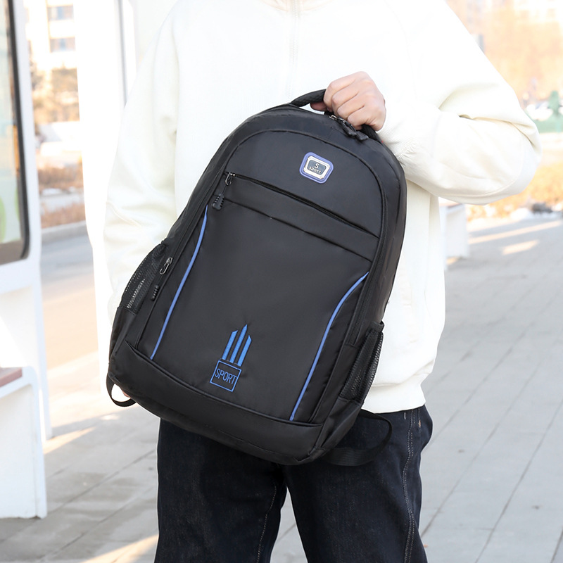 Backpack with large capacity and high-end feel, men's high-end feel, large capacity USB charging computer bag, student schoolbag undefined