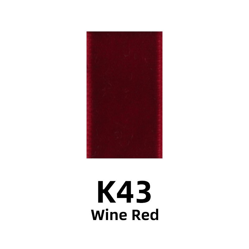 Cinta flocada de 1,5 cm Terciopelo de terciopelo con decoración de regalo de flores Accesorios para el cabello de bricolaje hechos a mano