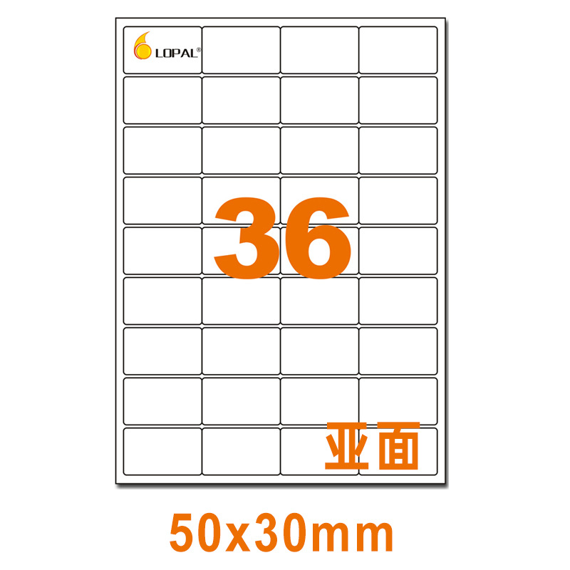 서브 페이스 36 50*30mm 80 매/가방